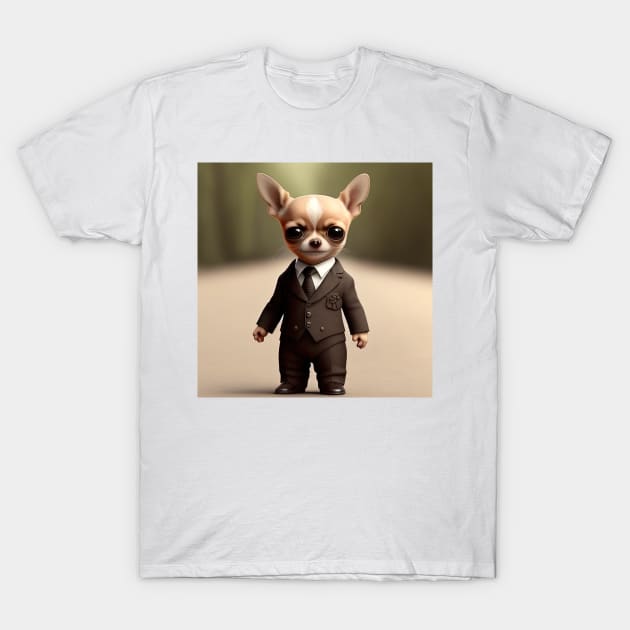 Chihuahua in suit T-Shirt by IDesign23